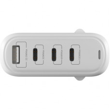 Зарядний пристрій Globex GaN 1xUSB + 3xUSB-C 120W FastPower white (GaN120WA3C)