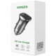 Зарядний пристрій Ugreen 1xUSB-C + 1xUSB 30W car adapter CD130 black (40858)