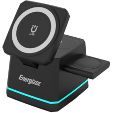 Зарядний пристрій Energizer 15W 3-in-1 magnetic wireless black (WCP307)