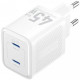 Зарядний пристрій Vention 2xUSB-C PD45W GaN white (FEFW0-EU)