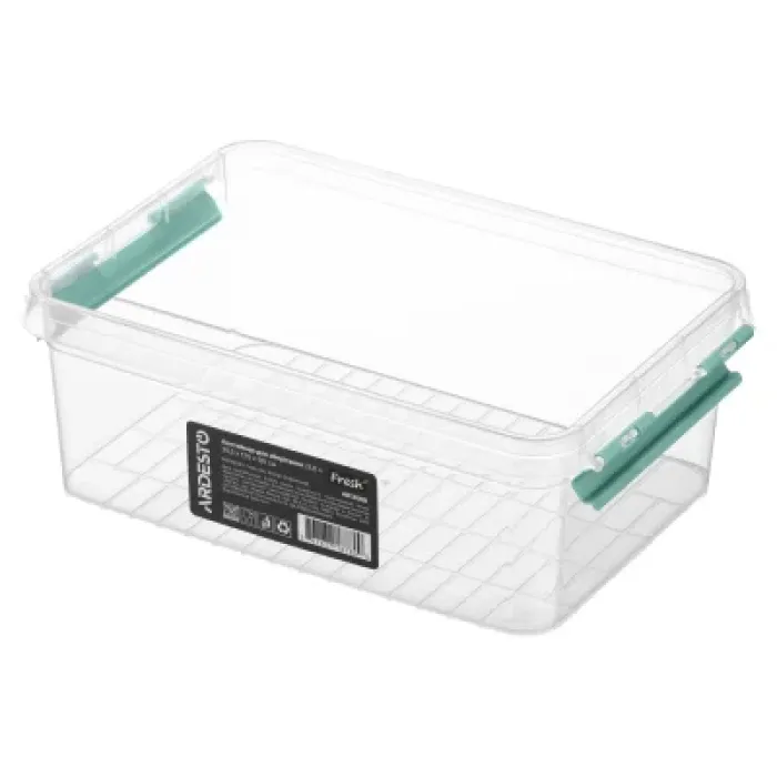 Харчовий контейнер ARDESTO Fresh 2.8л, пластик, прямокутна, блакитний (AR1306B)