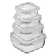 Харчовий контейнер ARDESTO Gemini квадратний, 1.23л, боросилікатне скло, прозорий (AR1212BSQ)