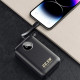 Батарея універсальна Dudao 20000mAh K14+ 22.5W, PD, QC, USB-A, USB-C(In/Out), with built-in USB-C/Lightning cables, Black (6977196680016)