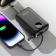 Батарея універсальна Dudao 20000mAh K14+ 22.5W, PD, QC, USB-A, USB-C(In/Out), with built-in USB-C/Lightning cables, Black (6977196680016)