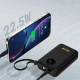 Батарея універсальна Dudao 20000mAh K14+ 22.5W, PD, QC, USB-A, USB-C(In/Out), with built-in USB-C/Lightning cables, Black (6977196680016)