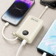 Батарея універсальна Dudao 20000mAh K14+ 22.5W, PD, QC, USB-A, USB-C(In/Out), with built-in USB-C/Lightning cables, White (6977196680023)
