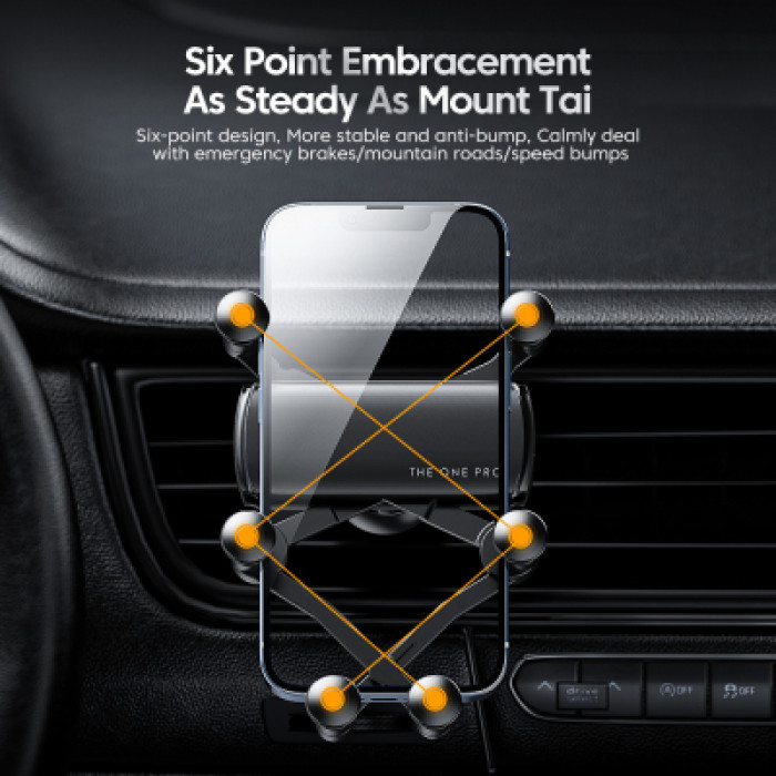 Універсальний автотримач Essager Tourist Gravity Car Mount Phone Holder Black (EZJZL-TR01)
