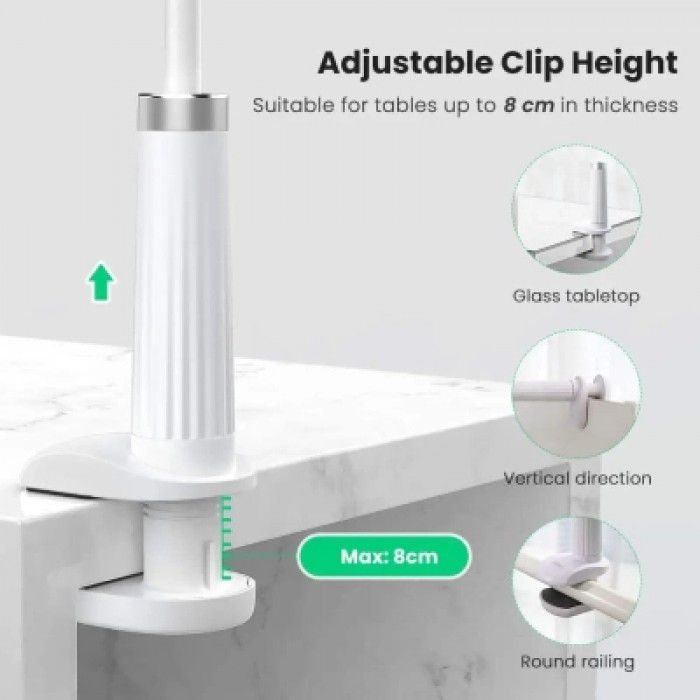 Тримач для смартфонів Ugreen LP113 Multifunction Phone Clip Stand White (30488)
