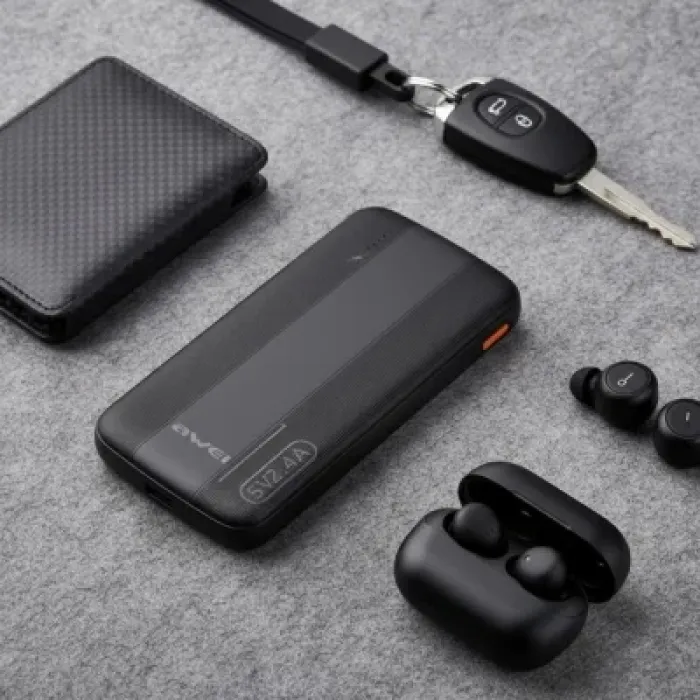 Батарея універсальна AWEI 10000mAh P20K, 12W, Black (6954284009744)