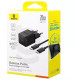 Зарядний пристрій Baseus 1xUSB-C PD20W + 1xUSB + cable USB-C to USB-C white (P10111608113-01)