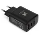 Зарядний пристрій Vinga 2xUSB-C + USB-A Display 45W (VCR45ACCDB)