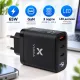 Зарядний пристрій Vinga 2xUSB-C + USB-A Display 65W (VCR65ACCDB)