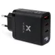Зарядний пристрій Vinga 2xUSB-C + USB-A Display 65W (VCR65ACCDB)