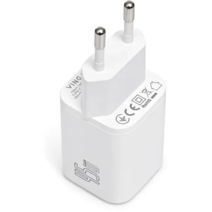 Зарядний пристрій Vinga USB-C PD PPS 45W (VCR45CB)