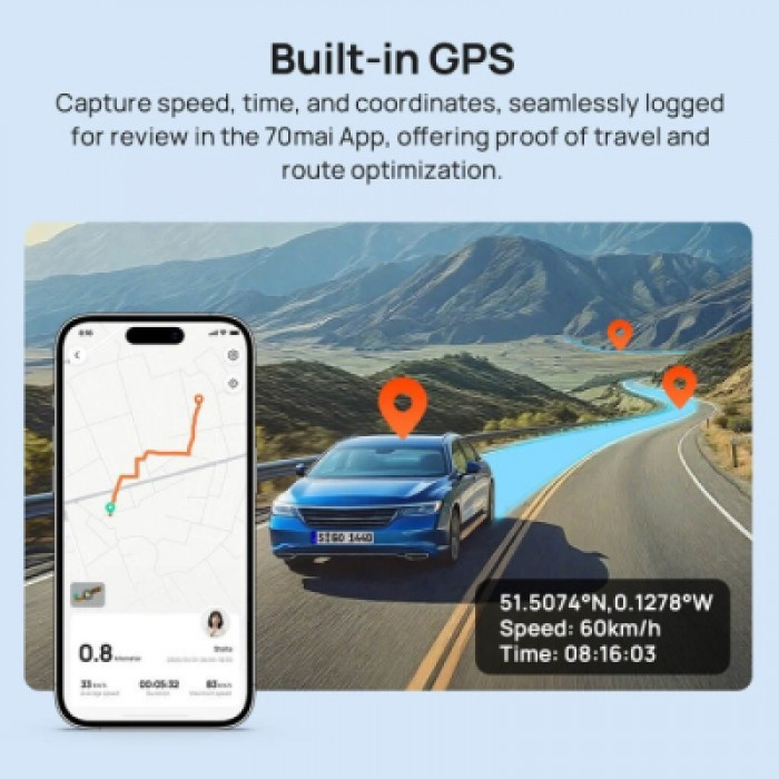 Відеореєстратор Xiaomi 70mai Dash Cam 4K A800SE-1 Set (1182550)