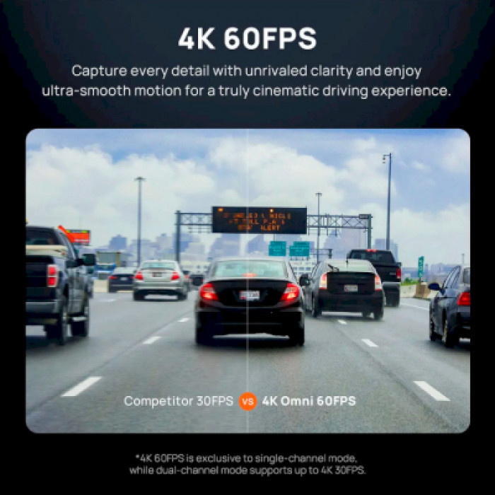 Відеореєстратор Xiaomi 70mai Dash Cam X800-2 Omni 128GB Black +RC14 Rear Camera Set (1152147)