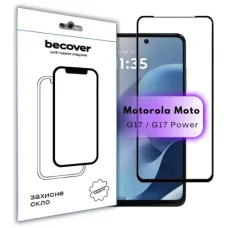 Скло захисне BeCover Motorola Moto G17 / G17 Power Black (715137)
