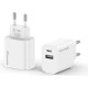 Зарядний пристрій Grand-X 1xUSB-C + 1xUSB 21W OCP white (CH-21W)