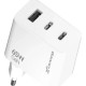 Зарядний пристрій Grand-X GaN 2xUSB-C + 1xUSB 65W PD3.0 QC4.0 AFC SCP FCP white (CH-990W)
