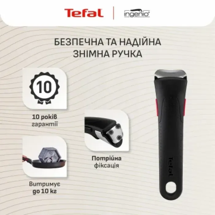 Набір посуду Tefal Ingenio Inspiration, 6 предметів, чорний (L867S604)