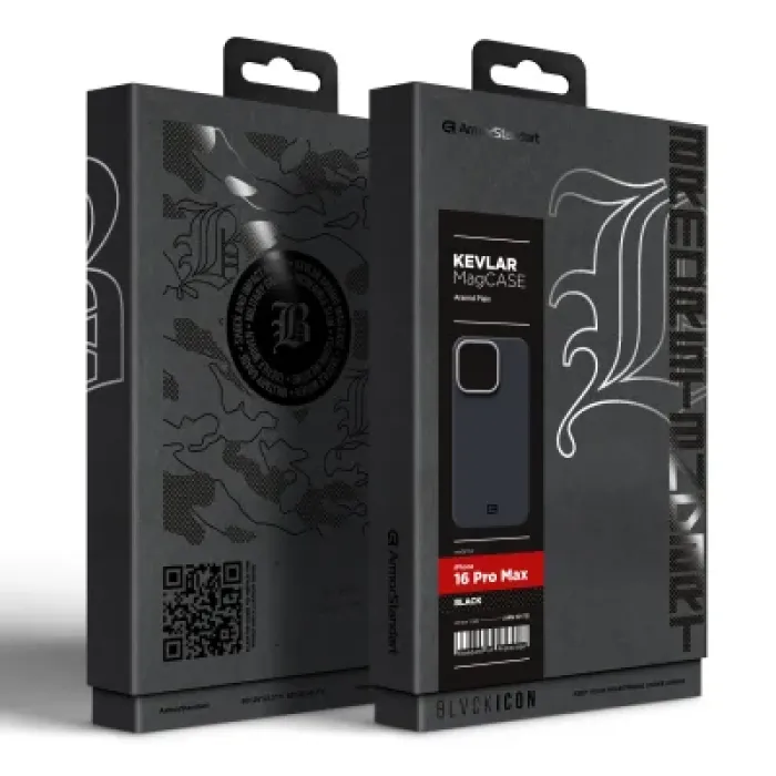 Чохол до мобільного телефона Armorstandart BlackIcon Aramid Plain MagCase Apple iPhone 16 Pro Max Black (ARM90170)