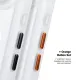 Чохол до мобільного телефона Armorstandart Unit MagCase Apple iPhone 17 Air Clear Silver + Orange Button Set (ARM90583)