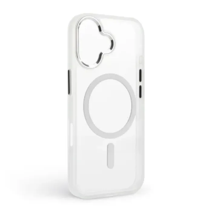 Чохол до мобільного телефона Armorstandart Unit MagCase Apple iPhone 17 Clear Silver + Orange Button Set (ARM90581)