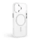 Чохол до мобільного телефона Armorstandart Unit MagCase Apple iPhone 17 Clear Silver + Orange Button Set (ARM90581)