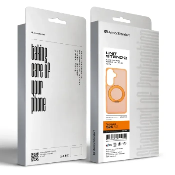 Чохол до мобільного телефона Armorstandart Unit Stand2 Samsung S26 5G Orange (ARM89959)