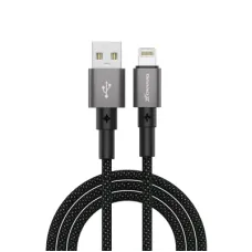Дата кабель USB 2.0 AM to Lightning 1.0m 2.4A black Grand-X (PL-08B)