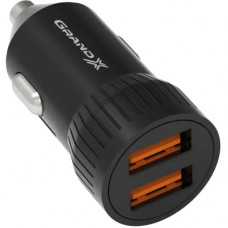 Зарядний пристрій Grand-X 1xUSB 2.4A car adapter black (CH-20B)
