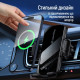 Універсальний автотримач ColorWay FlameGrip, автозажим, Wireless Charger 15W Black (CW-CHAW070Q-BK)