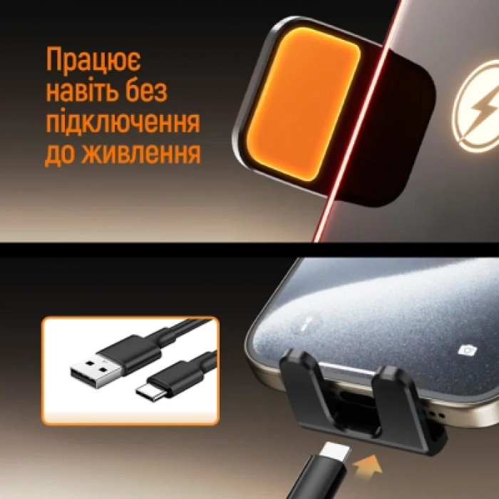 Універсальний автотримач ColorWay Ultra-mini. автозажим, Wireless Charger 15W Black (CW-CHAW069Q-BK)