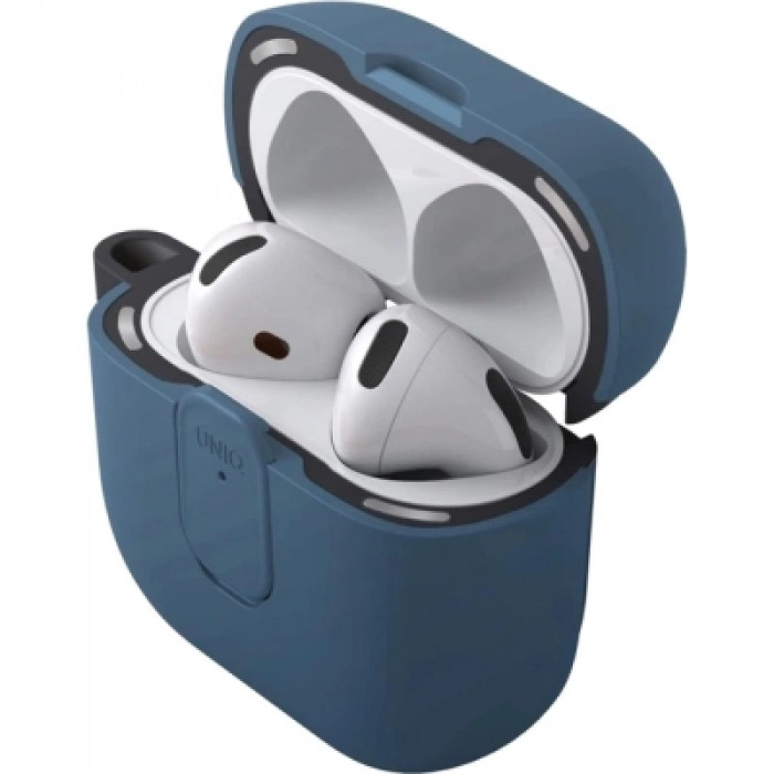 Чохол для навушників Uniq Clyde для AirPods 4 Lock Case Blue (8886463693209)