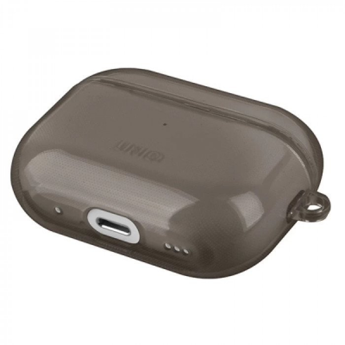 Чохол для навушників Uniq Glase AirPods Pro 2 gen Glossy Smoke (8886463683590)