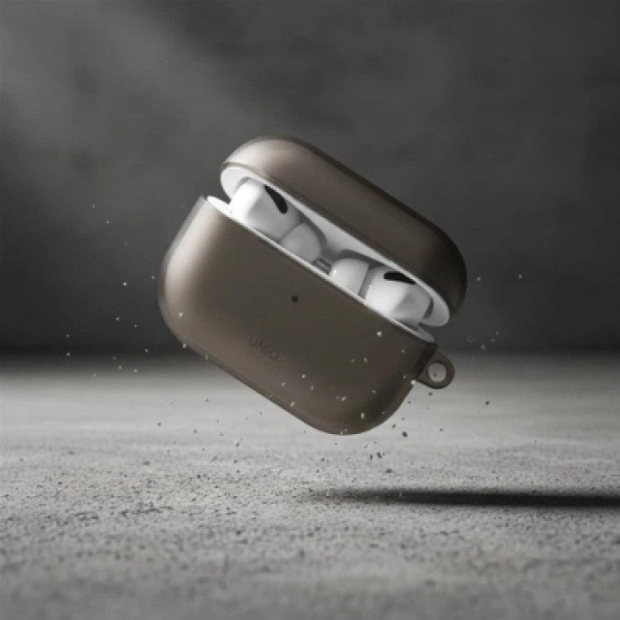 Чохол для навушників Uniq Glase AirPods Pro 2 gen Glossy Smoke (8886463683590)