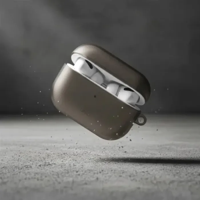 Чохол для навушників Uniq Glase AirPods Pro 2 gen Glossy Smoke (8886463683590)