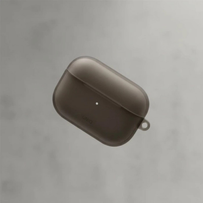 Чохол для навушників Uniq Glase AirPods Pro 2 gen Glossy Smoke (8886463683590)