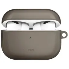Чохол для навушників Uniq Glase AirPods Pro 2 gen Glossy Smoke (8886463683590)