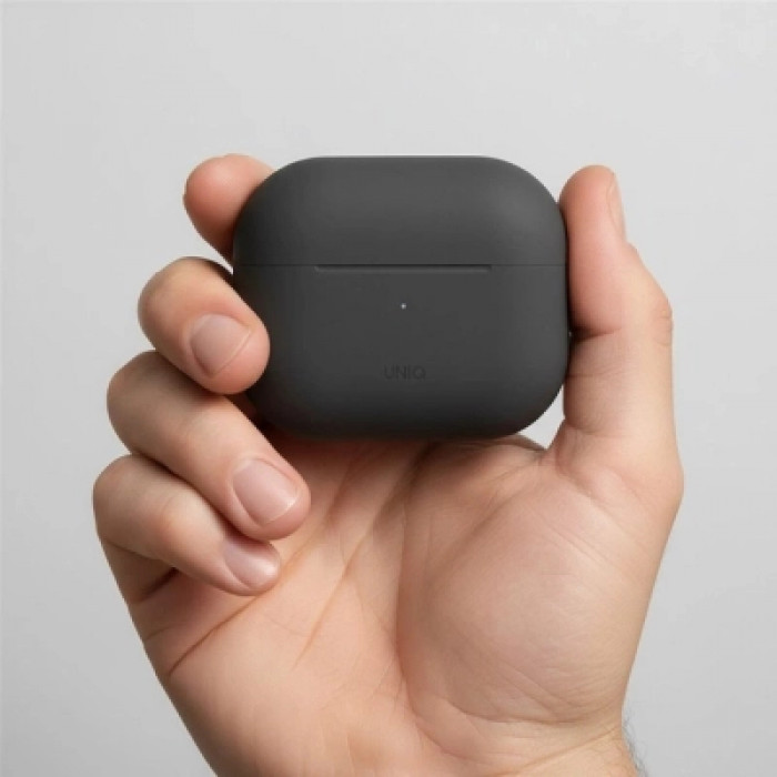 Чохол для навушників Uniq Lino AirPods 4 Silicone Ash Grey (8886463691373)