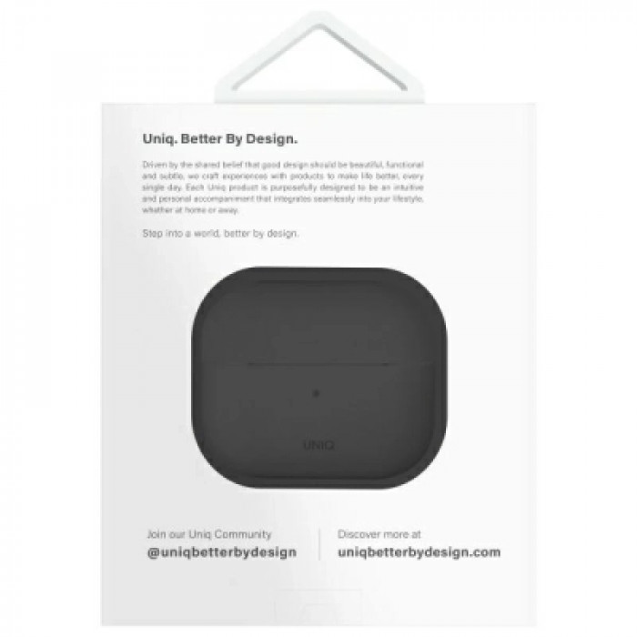 Чохол для навушників Uniq Lino AirPods 4 Silicone Ash Grey (8886463691373)