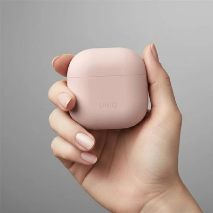 Чохол для навушників Uniq Lino AirPods 4 Silicone Pink Blush (8886463691380)