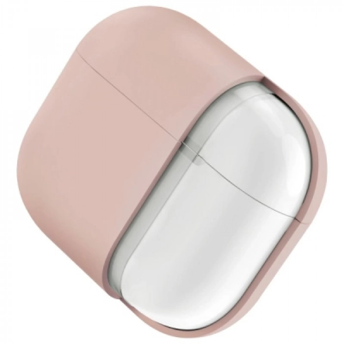 Чохол для навушників Uniq Lino AirPods 4 Silicone Pink Blush (8886463691380)