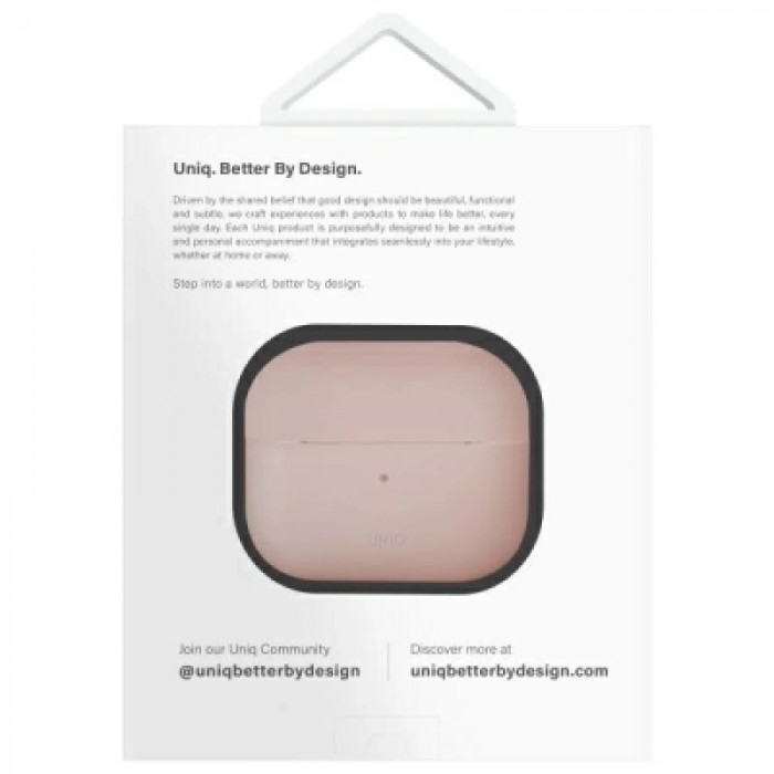 Чохол для навушників Uniq Lino AirPods 4 Silicone Pink Blush (8886463691380)
