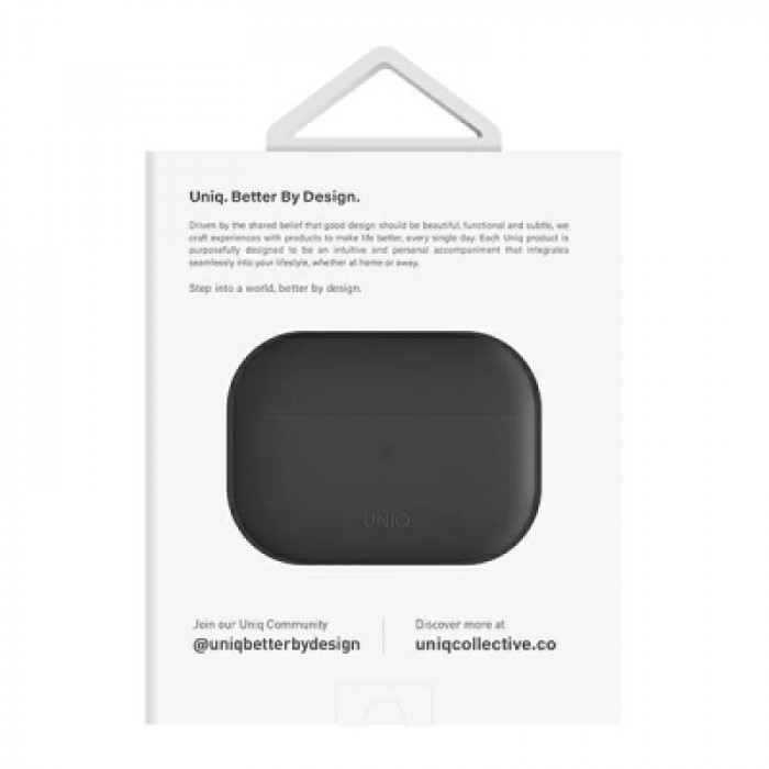 Чохол для навушників Uniq Lino AirPods Pro 2 gen Silicone Ash Grey (8886463683521)