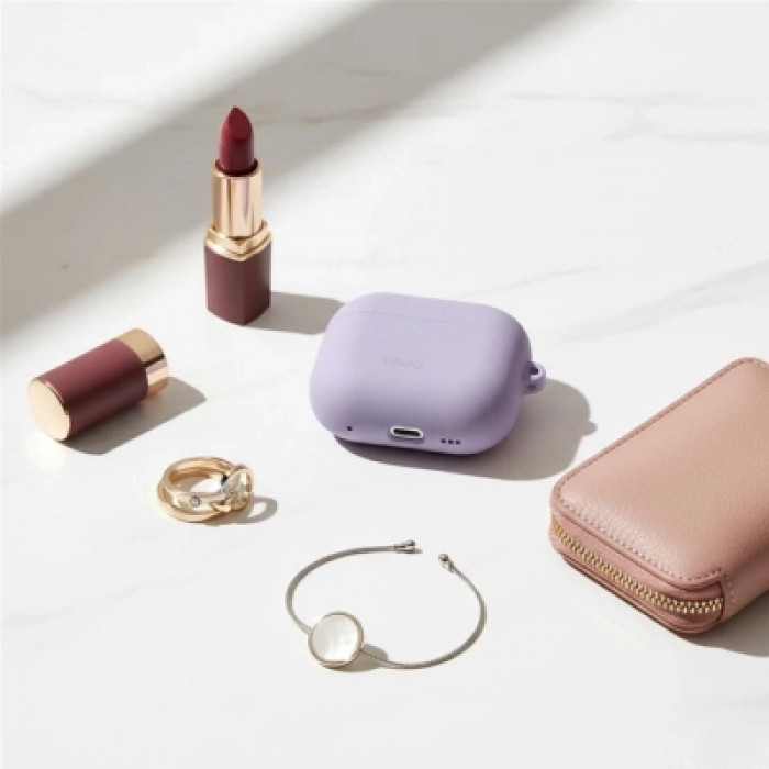 Чохол для навушників Uniq Lino AirPods Pro 2 gen Silicone Lilac lavender (8886463683569)