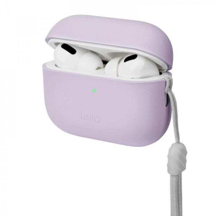 Чохол для навушників Uniq Lino AirPods Pro 2 gen Silicone Lilac lavender (8886463683569)