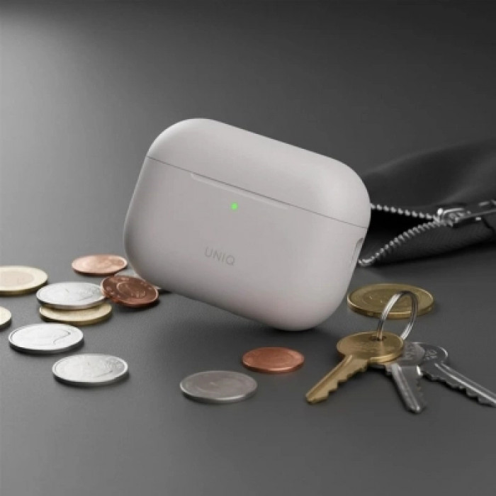 Чохол для навушників Uniq Lino для AirPods Pro 3 gen Silicone Grey (8886463696866)