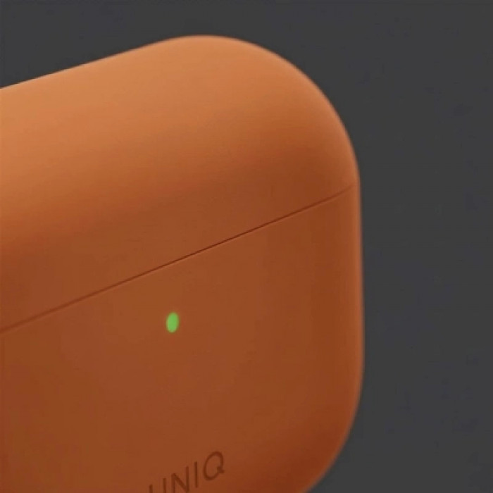 Чохол для навушників Uniq Lino для AirPods Pro 3 gen Silicone Orange (8886463696903)