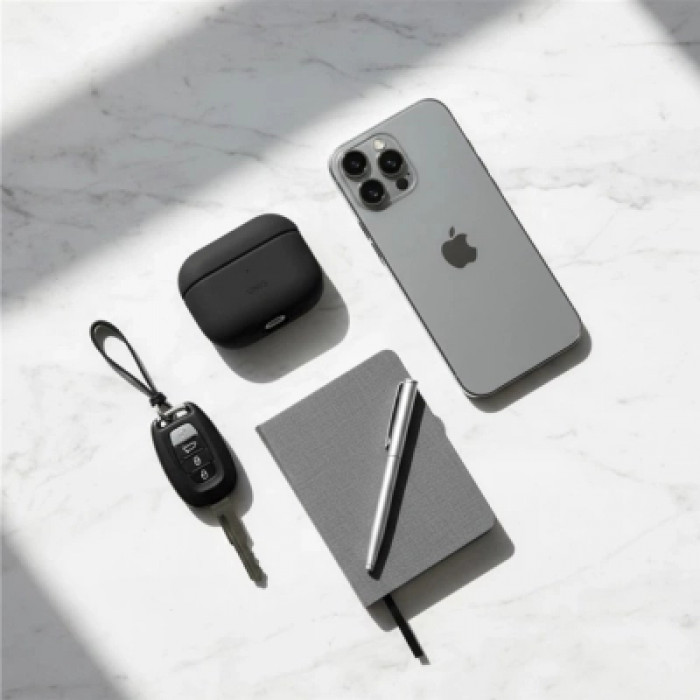 Чохол для навушників Uniq Lyden DS AirPods 4 Dallas Black (8886463691328)